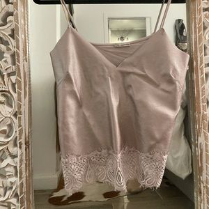 Zara Tank with Lace Trim